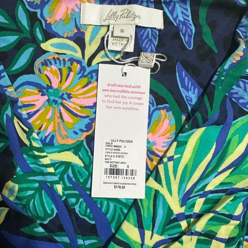 Lilly Pulitzer Blue and Green Floral Dress - Picture 2 of 4